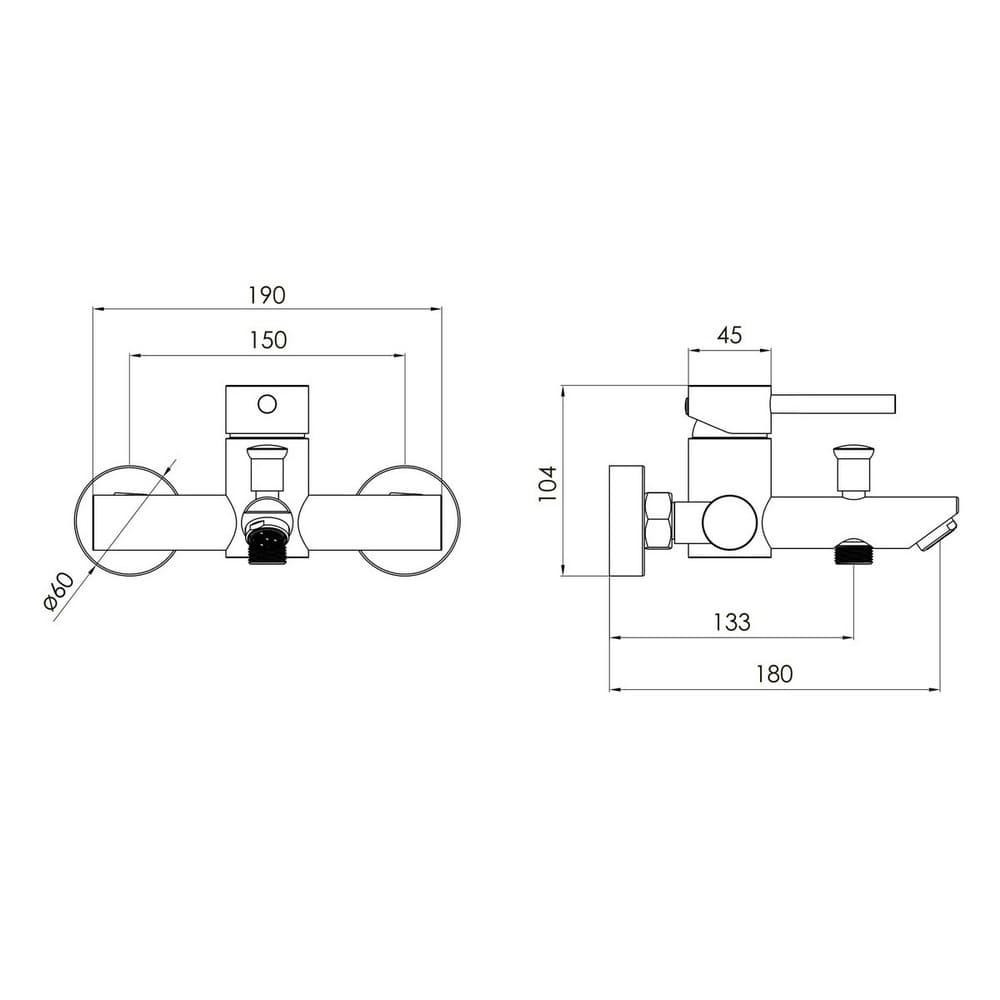 Змішувач для ванни VOLLE CRUZE  cepillado oro золото 1547.030115 Київ - фото 3