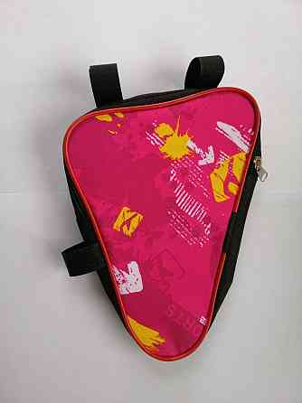 Сумка велосипедная на раму   (вертикальная)   (mod:1, черно-красная)   AI Мукачево