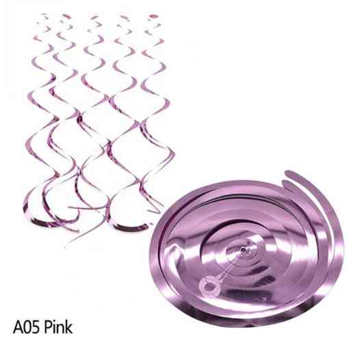 Дождик гирлянда под потолок 6 полосочек 70 см розовый Киев