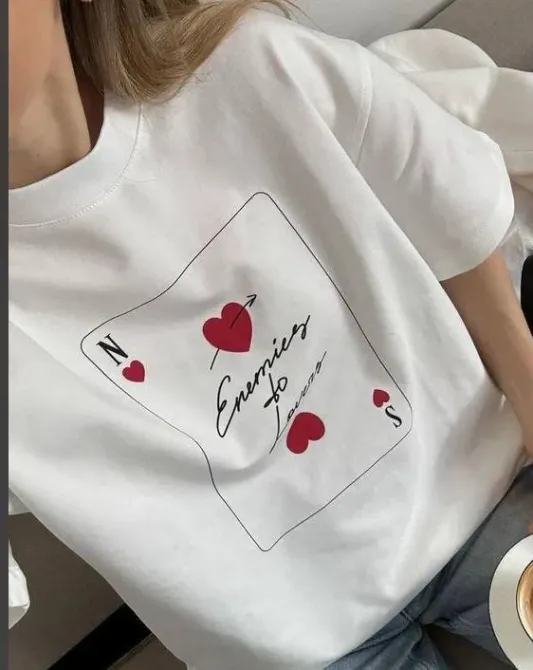 Футболка жіноча з принтом  48 Біла 2664087576 Дніпро - фото 1