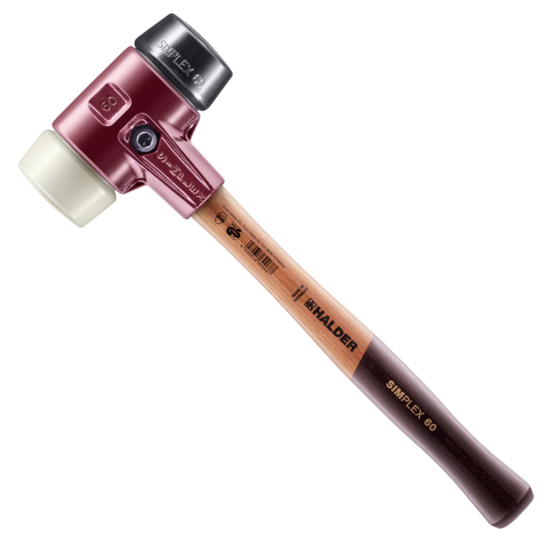 Молоток HALDER Simplex 3028 насадки із чорної гуми, білого нейлону Одеса