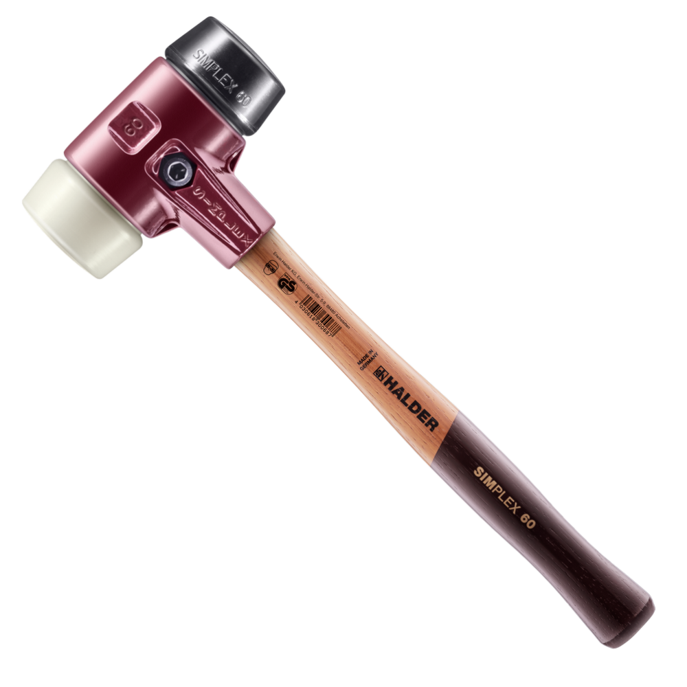 Молоток HALDER Simplex 3028 насадки из черной резины, белого нейлона Одесса - изображение 1