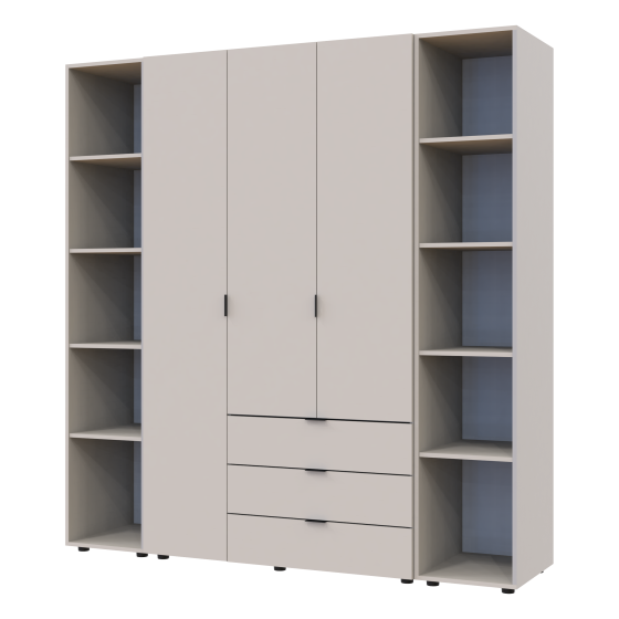 Комплект шаф для одягу Doros Гелар (3 шт.) 192,6х49,5х203,4 см Кашемір (DRS-011246) Львів