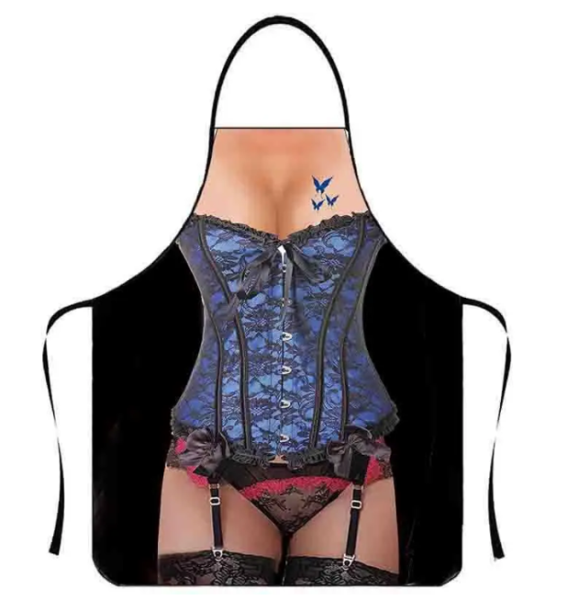 Фартук прикольный женский для вечеринок 80 на 60 см разноцветный Киев - изображение 2