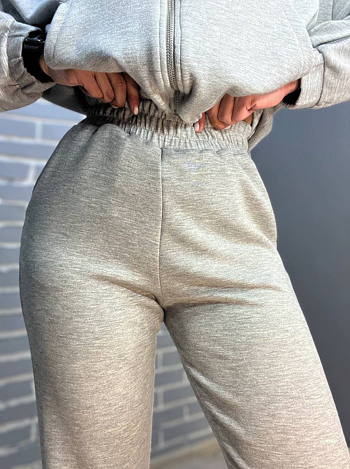 Костюм женский No Matter What 1554-1558 худые капюшон, карманы и джоггеры на резинке светло серый, светло-серый, XS Киев - изображение 5