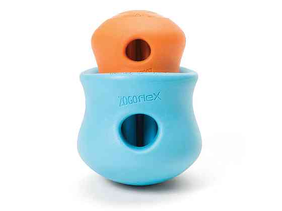 Игрушка головоломка для собак с тайником для лакомств West Paw Toppl Treat Toy Large (Вест Пав Топпи) Маленький - 8 см., Оранжевый Запорожье