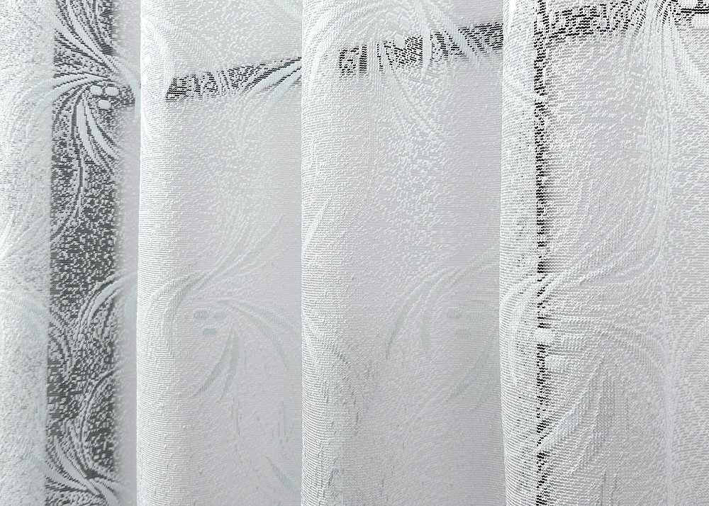 Тюль VR-Textil 728т Жакард Висотою 1,2 м Білий 400х120 см (42-1411) Київ - фото 4