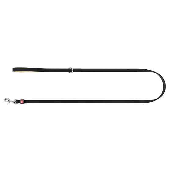 Повідець для котів та дрібних собак шкіряний WAUDOG Classic, XXS-XS, Ш 12 мм, Дов 122 см чорний Коломия