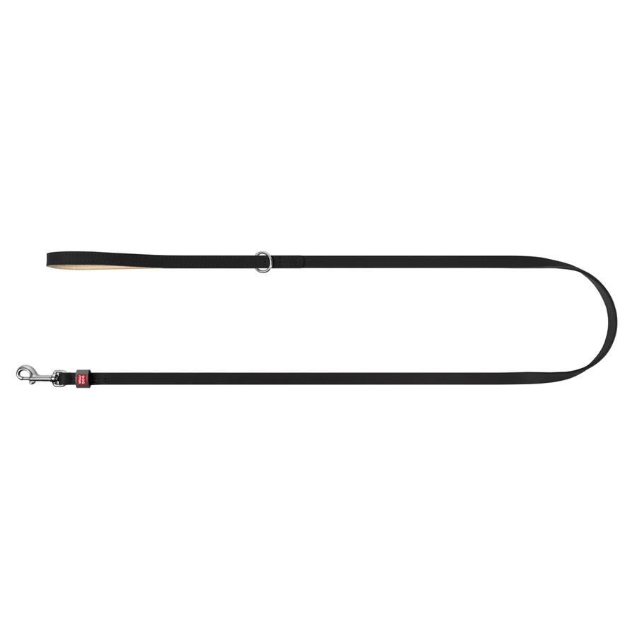 Повідець для котів та дрібних собак шкіряний WAUDOG Classic, XXS-XS, Ш 12 мм, Дов 122 см чорний Коломия - фото 2