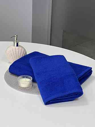 Рушник махровий Ideal Textile 50х90 см щільний з коротким ворсом 450 г/м2 Синій Чернівці