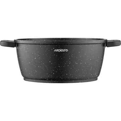 Кастрюля Ardesto Gemini Anzio скляна кришка 24 см 4,4 л чорна (AR2424GE) Винница