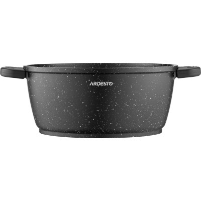 Каструля Ardesto Gemini Anzio скляна кришка 24 см 4,4 л чорна (AR2424GE) Вінниця - фото 5