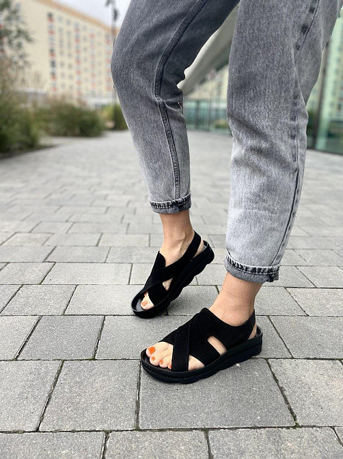 Abbi Босоніжки жіночі ABBI C110-06 чорні (літо, замша натуральна) (3829) 38р.39р. Коломыя - изображение 3