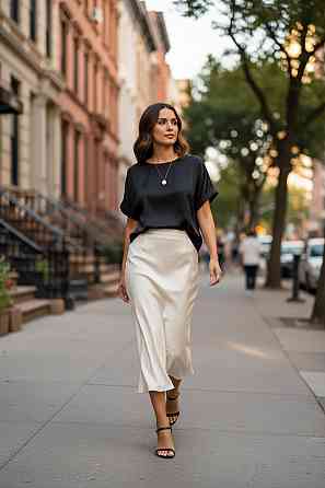 Женская юбка шелковая Белый 50/52 Харьков