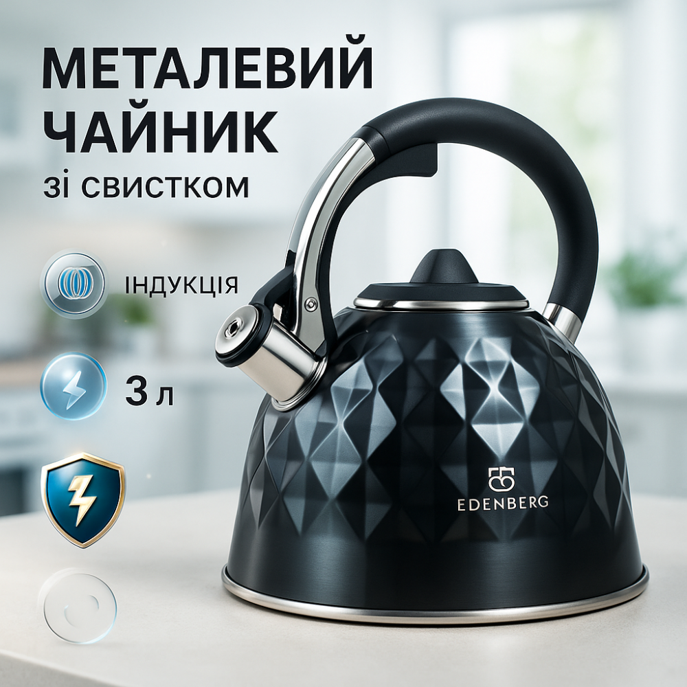 Чайник со свистком с одинарным дном, Чайник для плиты с громким свистком на плиту для кухни OS-85 Львов - изображение 12