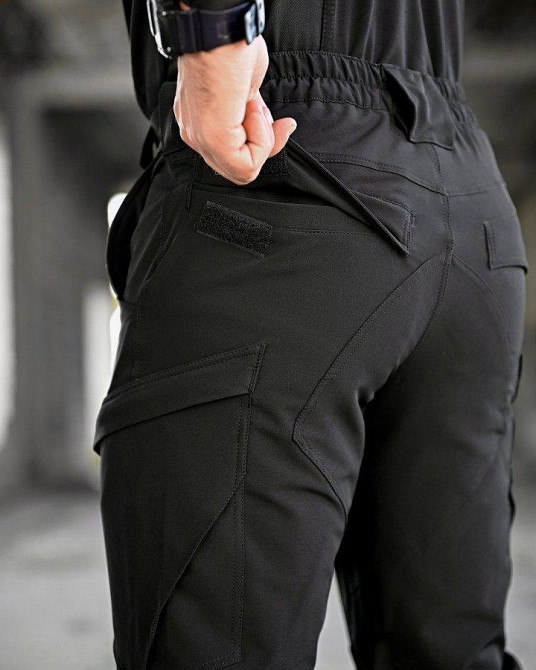 Эластичные тактические  брюки Patriot  black (люкс) ВТ5975 Одесса - изображение 5