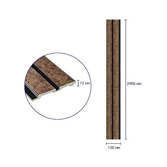 Рейка декоративная PS 2900х120х12мм Шоколадный мрамор SW-00001754 Днепр