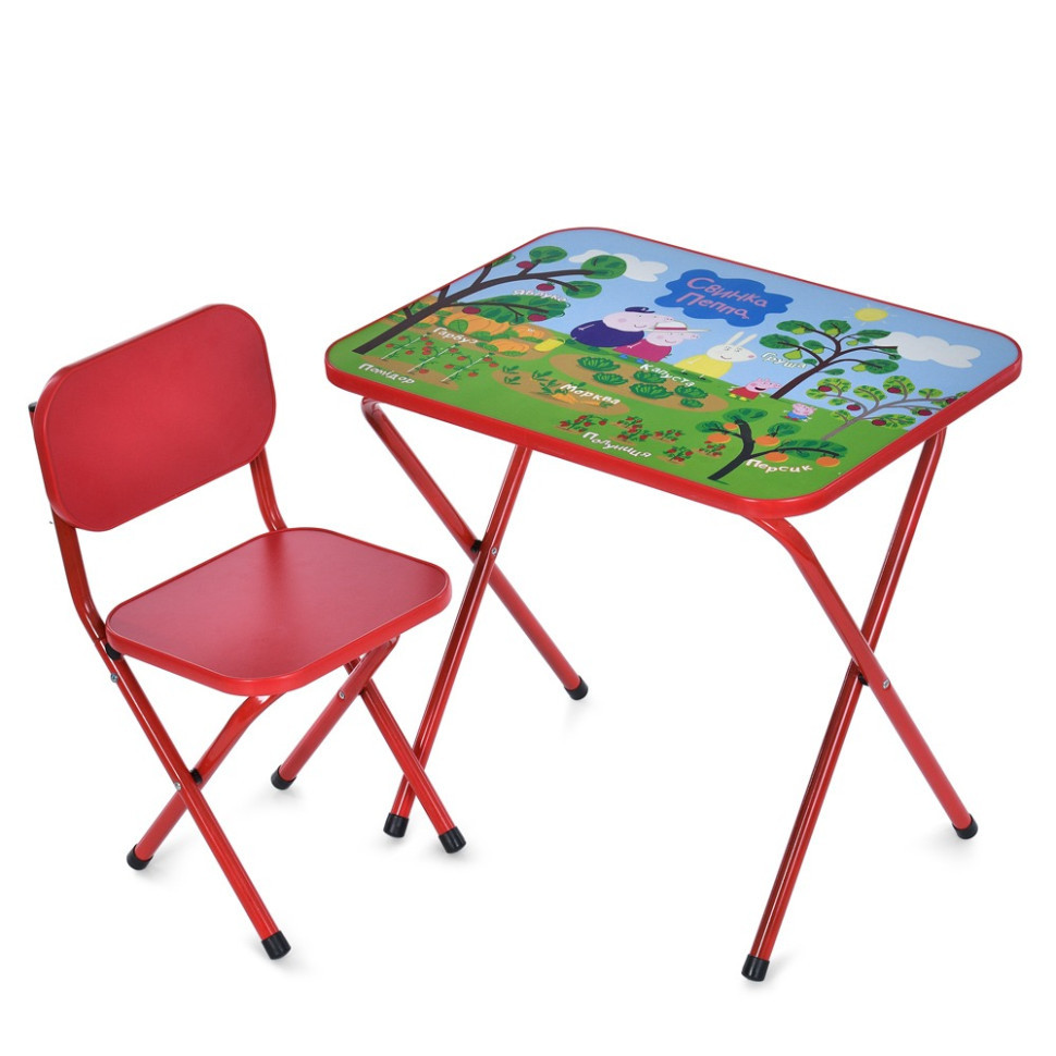 Дитячий столик складаний зі стільчиком M 5963-3 червоний Вінниця - фото 1
