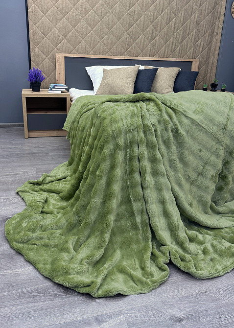 Плед-покривало 200х230 см (+-5см) Soft Night  Салатовий (87-130) Київ - фото 7