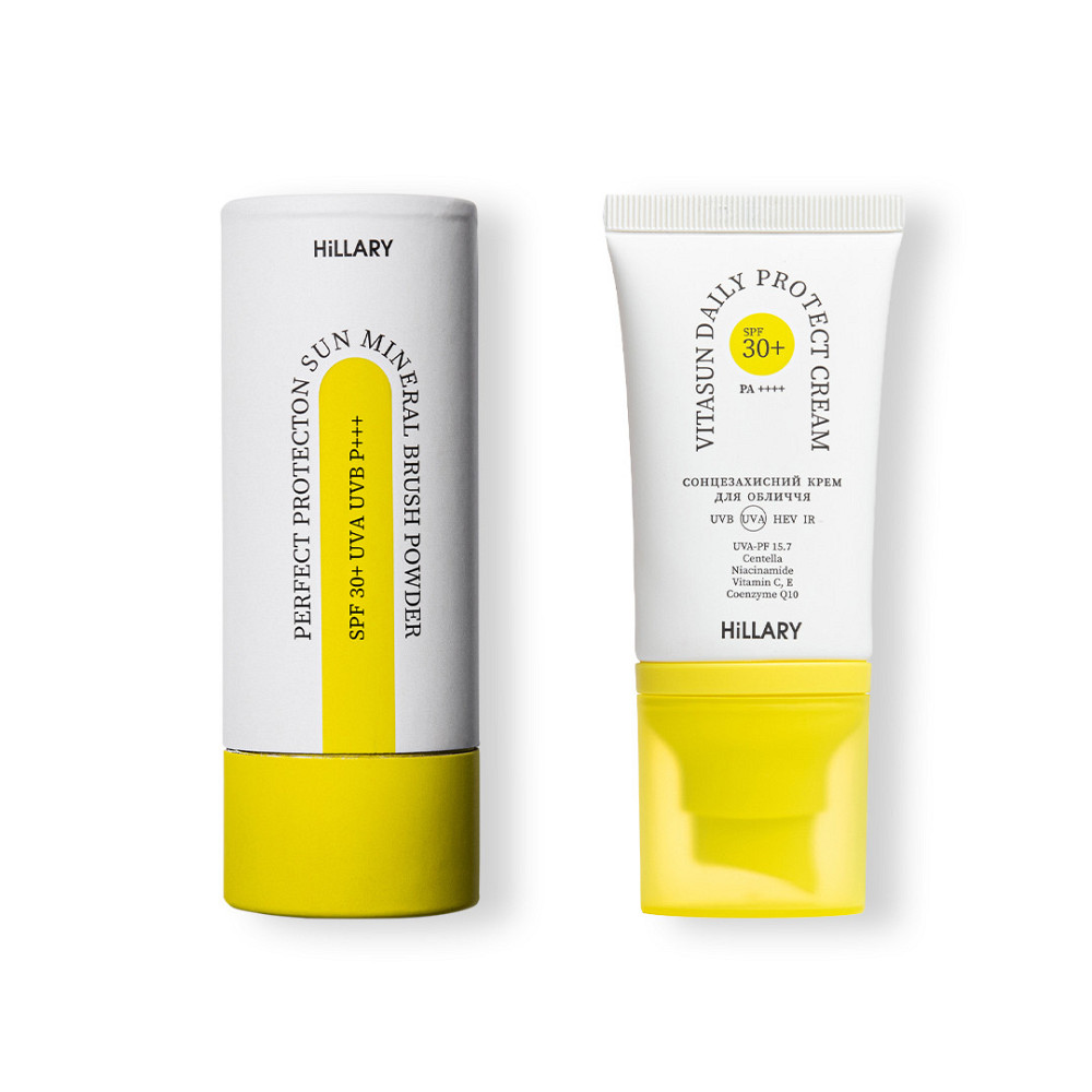 Солнцезащитная минеральная пудра бежевая с SPF 30 + Солнцезащитный крем для лица SPF 30+ Киев - изображение 11