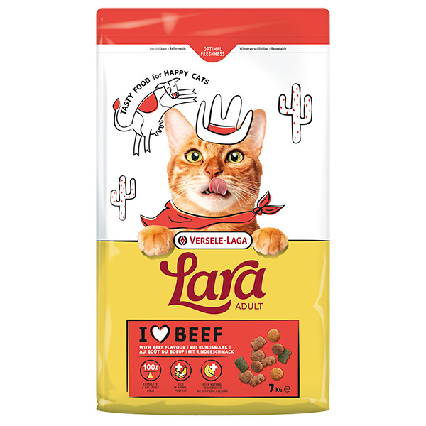 Lara Adult with Beef Flavour ЛАРА ЯЛОВИЧИНА сухий преміум корм для котів Київ - фото 1