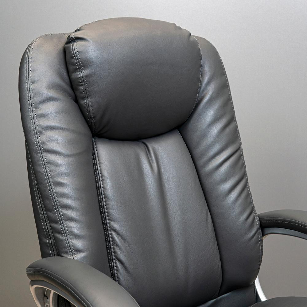 Офісне крісло керівника Elite ProDesign Хром Tilt М-1 Екошкіра Gray (Прогумовані колеса) Днепр - изображение 5