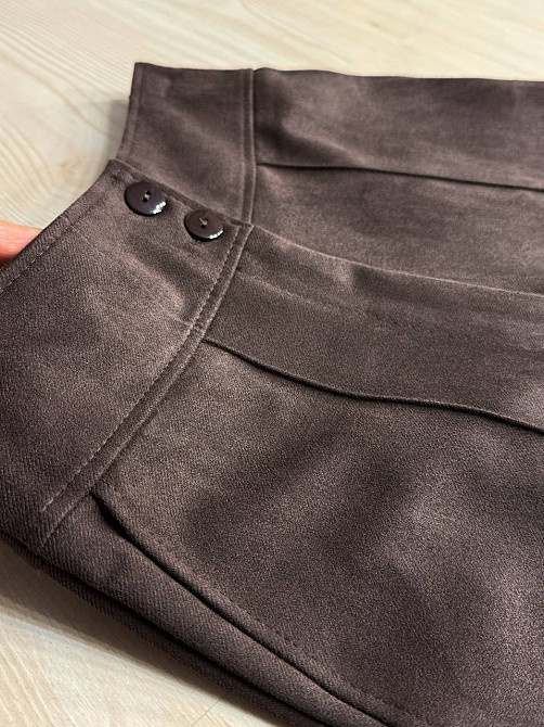 Брюки женские Gritana 234 палаццо под замшу коричневые, коричневый, L Киев - изображение 2