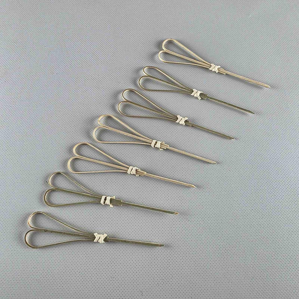 Дерев'яні бамбукові шпажки Серце 12 см, 100 шт (1 пачка) Харків - фото 1