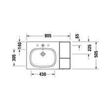 Раковина  Duravit Aurena meblowa 80,5x50,5 cm lewa biały półmat z powłoką HygieneGlaze Plus 239580AC00 - Napisz do nas i zyskaj Київ