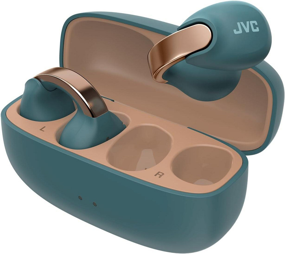 Наушники JVC HA-NP1T-A Бирюзовые, TWS Open Bluetooth 5.3, 24 ч работы, multipoint, быстрая зарядка, Киев - изображение 3