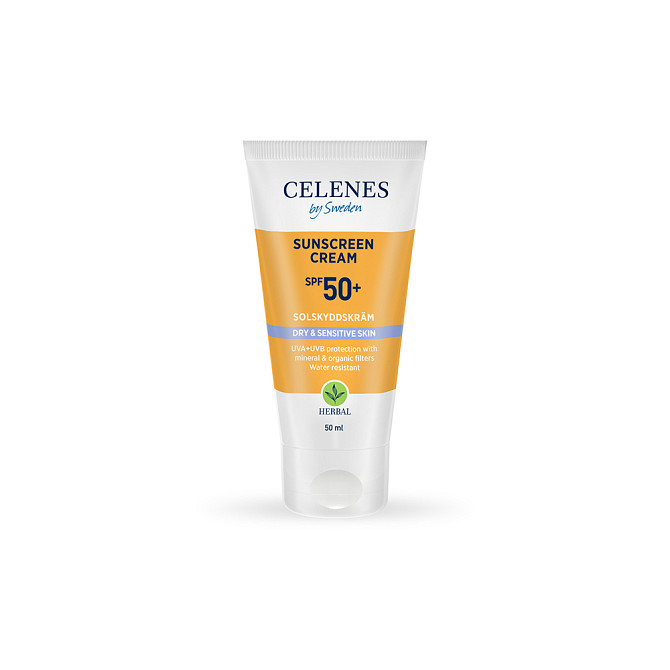 Солнцезащитный крем для сухой и чувствительной кожи SPF 50+ Celenes 50 мл Винница - изображение 1