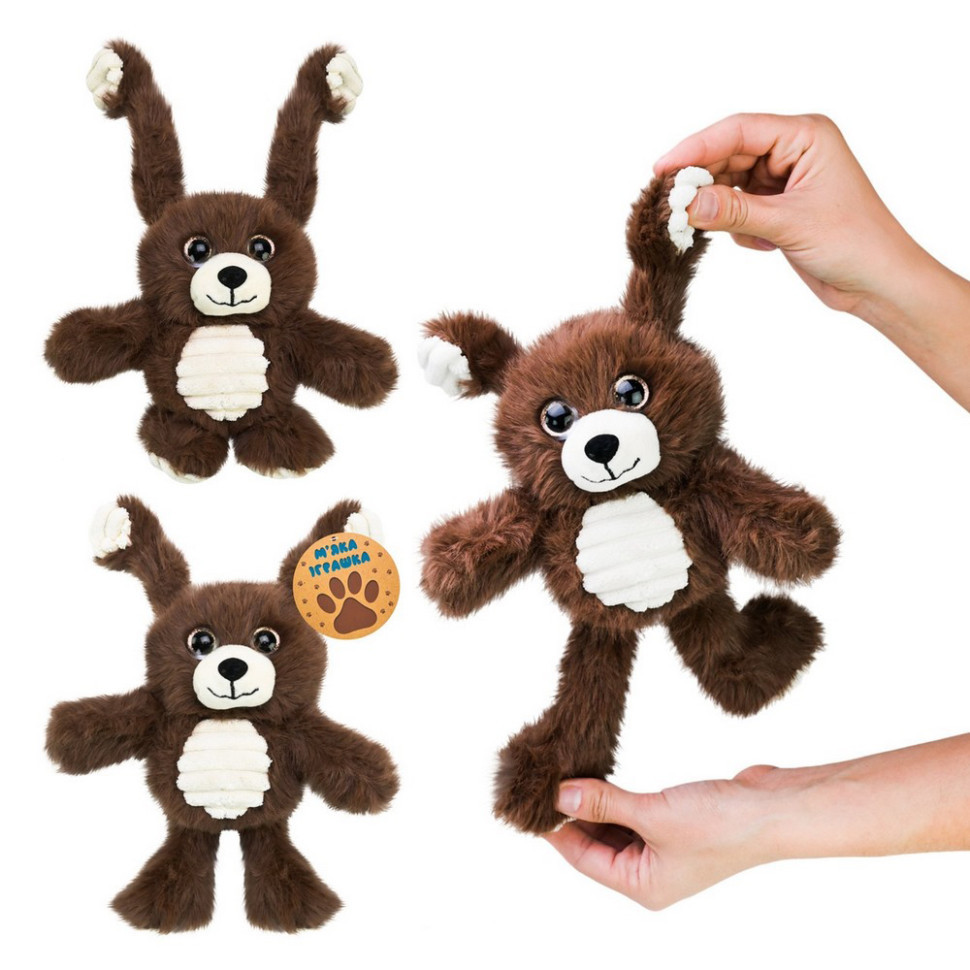 Дитяча м'яка іграшка-потягушка "Ведмедик" MJ2406 розмір 30 см Вінниця - фото 2