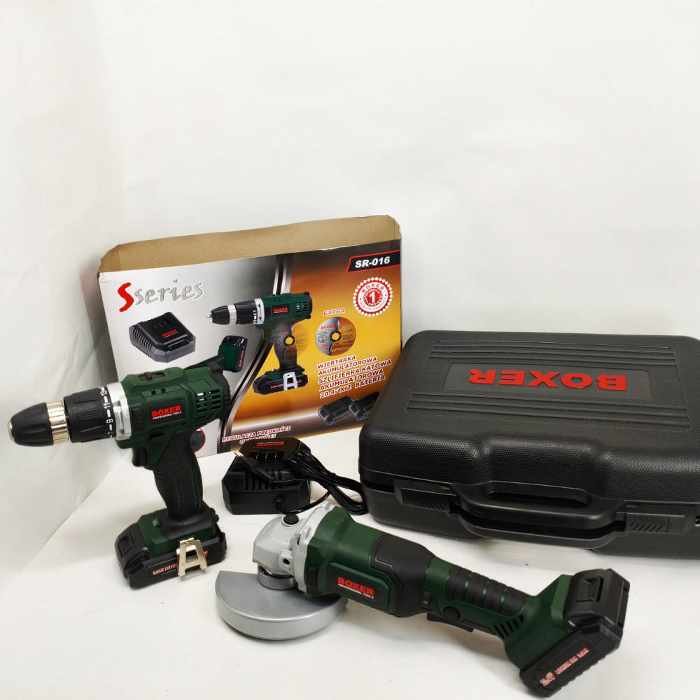 Набір шуруповерт болгарка 7000 об/хв, Boxer SR-016 набір акумуляторного інструменту QB-66 Львів - фото 4