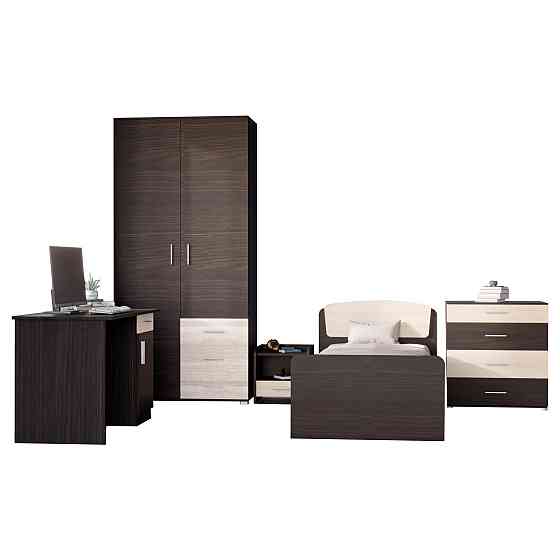 Спальня Детская Эверест Бриз Комплект 13 (модульная - 5 элементов) венге/дуб молочный (DTM-2574) Львов