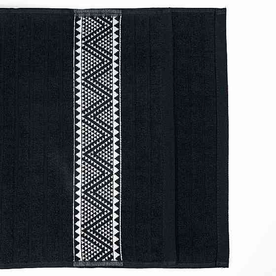 Махровий рушник для обличчя та рук Зіпп GM Textile 50х90см 500г/м2 (Чорний) Суми