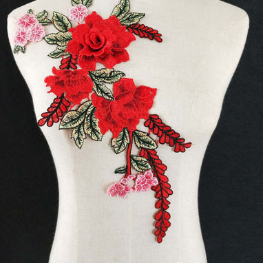 Аппликация пришивная Цветы красные Киев - изображение 1