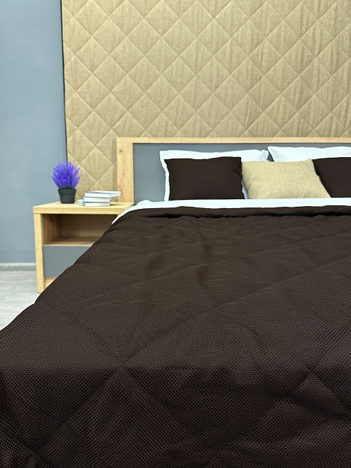 Покрывало стеганое Decorator Flax ромб 230х250 см венге (85-069) Киев - изображение 5