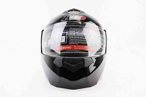 Шолом модуляр, закритий з відкидним підборіддям+відкидні окуляри BLD-159 S (55-56см), ЧОРНИЙ глянець Киев