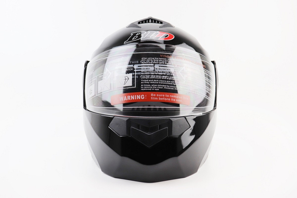 Шолом модуляр, закритий з відкидним підборіддям+відкидні окуляри BLD-159 S (55-56см), ЧОРНИЙ глянець Київ - фото 5