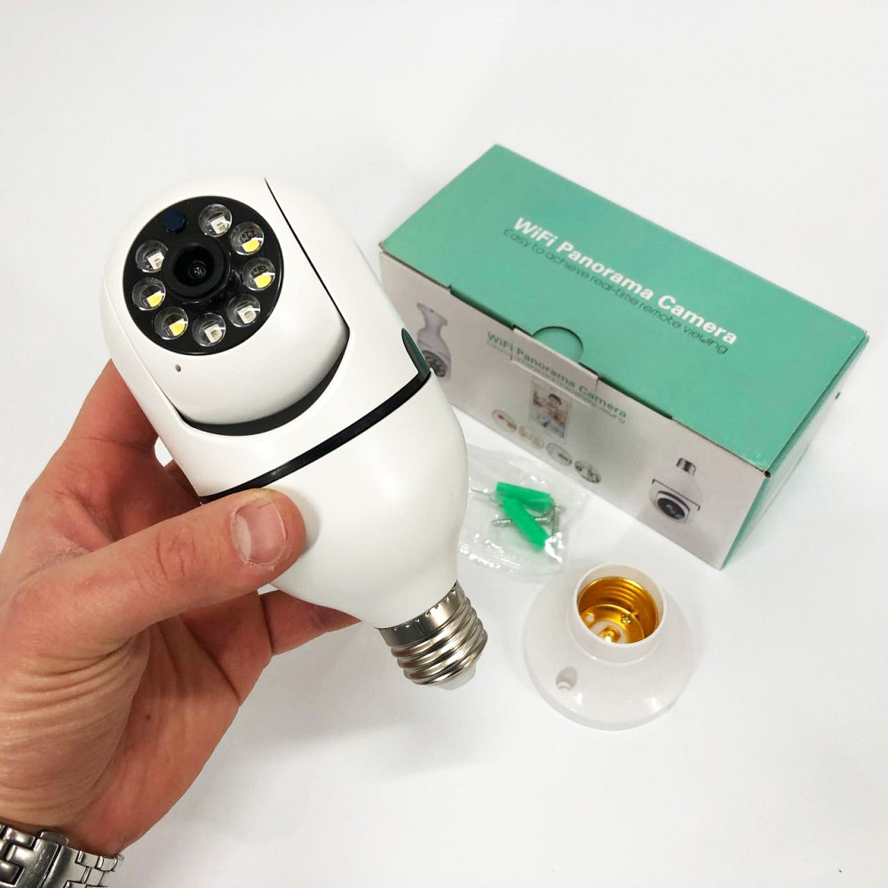 Камеры для улицы и дома CAM L1 E27 WIFI IP, Камера наблюдения с записью на HC-293 карту памяти Киев - изображение 7