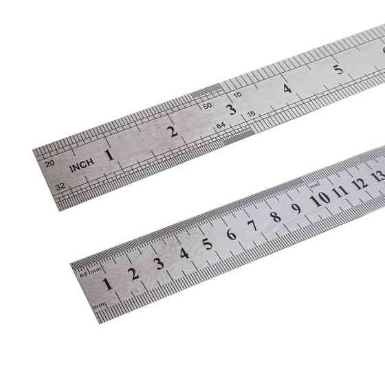 Лінійка металева вимірювальна з таблицею перекладу 500мм Одеса