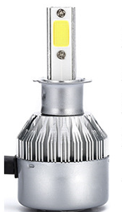 C6 Лампа світлодіодна цоколь H3 (к-кт 2 шт) 12V, 36W, 3800Lm + вентилятор (авиац. алюмін. профілю.) Мукачево