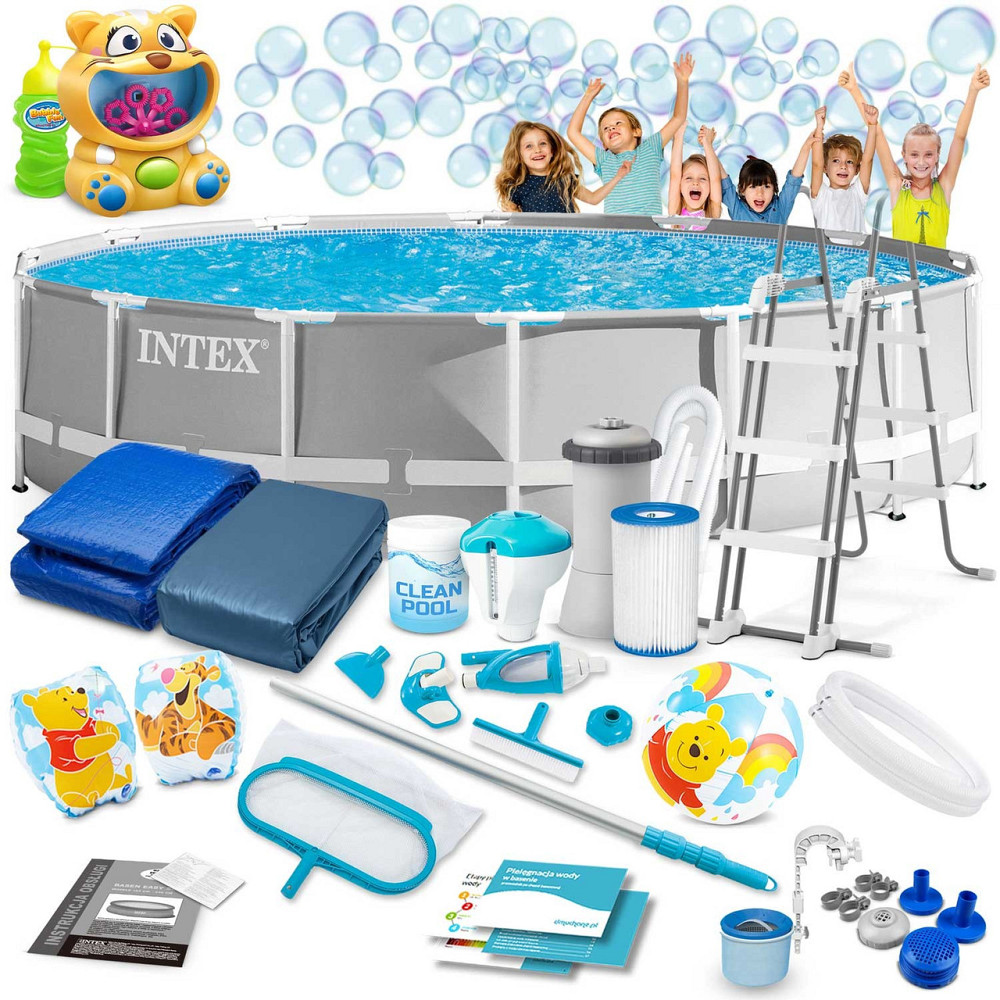 Басейн каркасний 21в1 INTEX 26720, 427 х 107 см + машина для створення бульбашок Київ - фото 1
