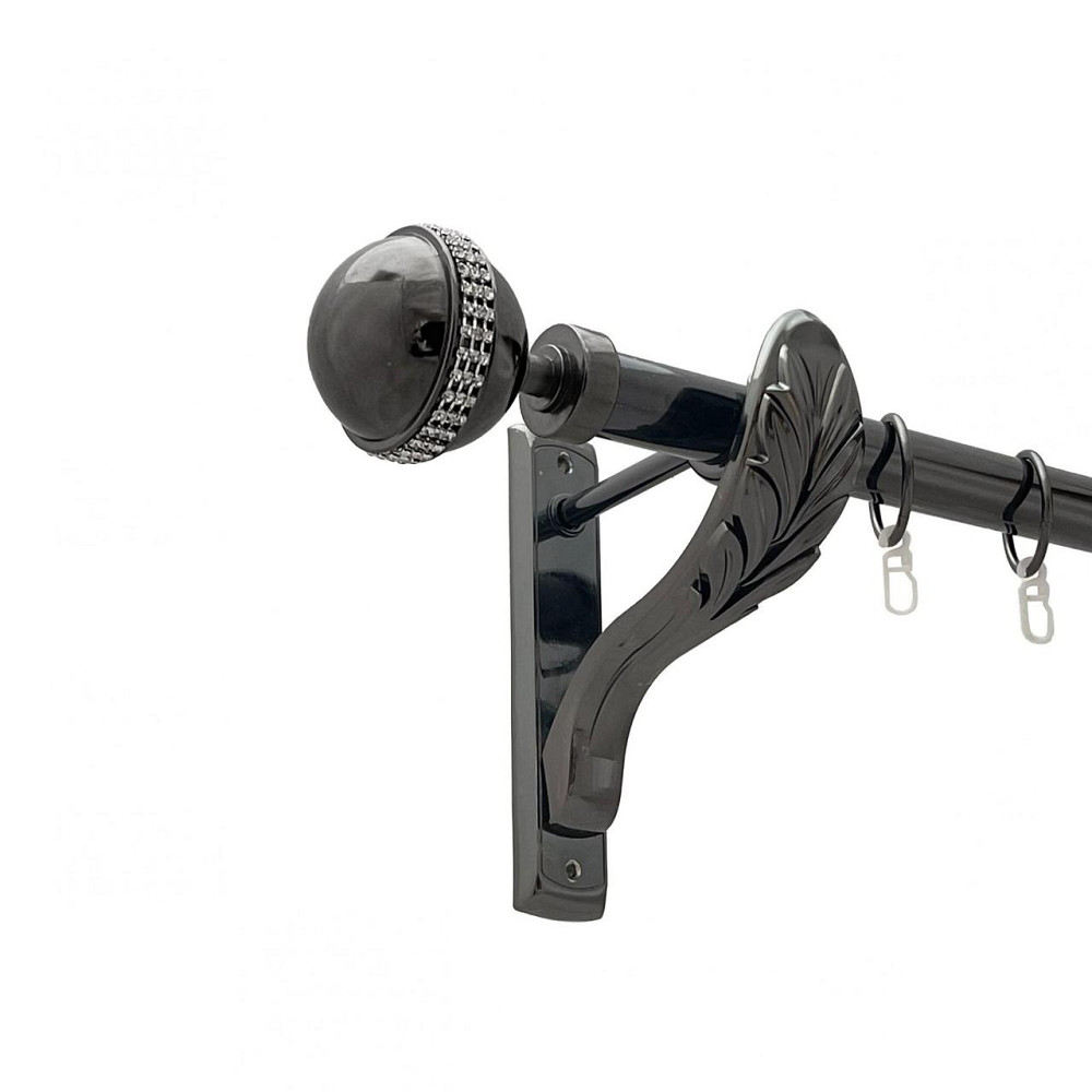 Карниз Orvit Авея металевий однорядний ретро гладка труба кільце металеве Онікс 25 мм 200 см (00-00021416) Львів - фото 1