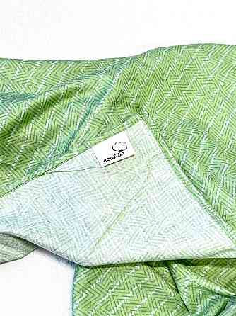 Ecotton Простирадло без резинки Ecotton Євро 220х240 см із сатину зеленого кольору Коломыя