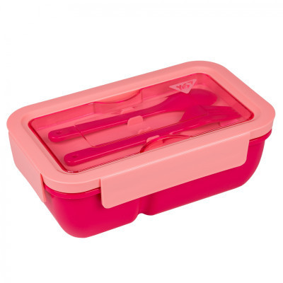 Ланч-бокс детский Yes Fusion 850 мл с принадлежностями розовый (708169) Винница - изображение 1