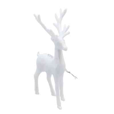 Прикраса декоративна Chomik Олень, пластик, білий, 9х15 см (5900779895928) Вінниця