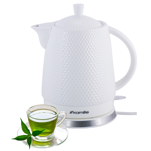 Електрочайник 1,5л 1200W кераміка 1725 KAMILLE Житомир - фото 1