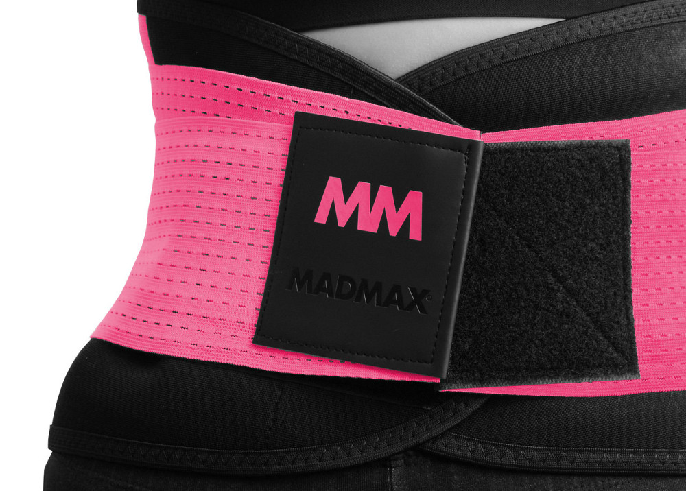 Пояс компресійний для і підтримки спини неопреновий MadMax MFA-277 Slimming belt   Black/neon pink розмір M Київ - фото 2
