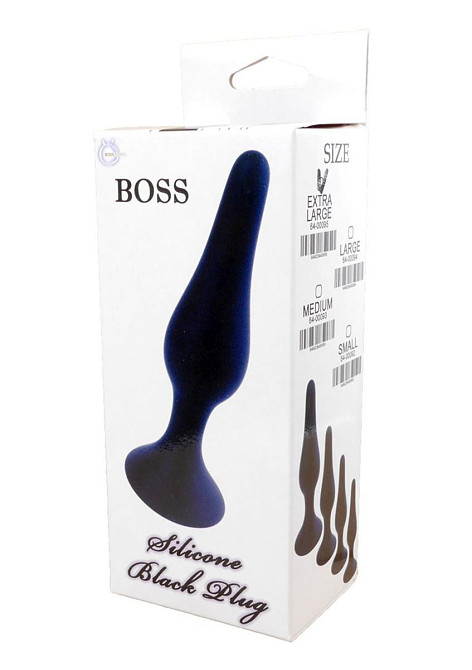 Анальна пробка - Silicone Black Plug XL Sex Aura Київ - фото 5